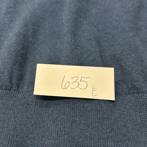 George V-Neck Pullover Sweater Blue Cove Sz Large Cotton Blend Knit Preppy - Picture 9 of 10